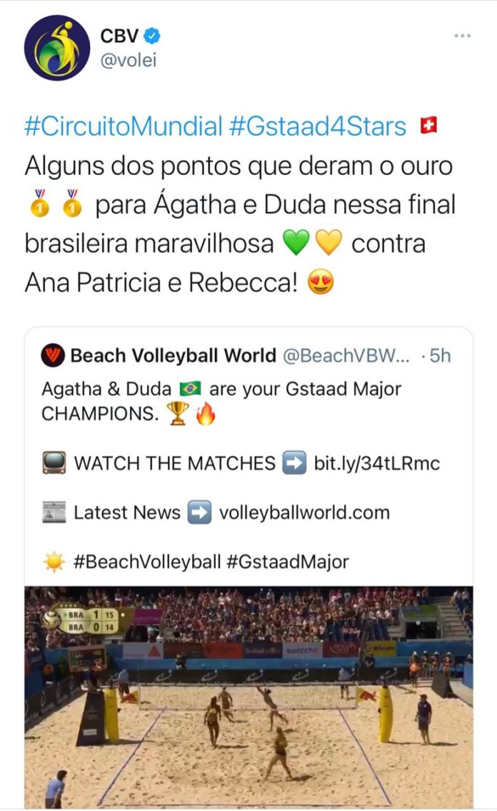 Brasileiras vencem última etapa do vôlei de praia antes de ...